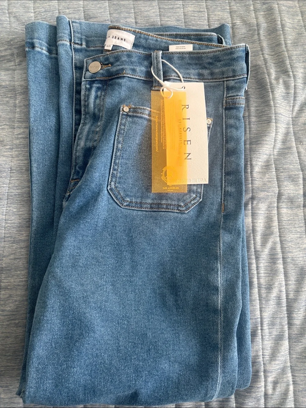 Risen Women’s Flare Jeans – Medium Blue - Picture 1 of 6